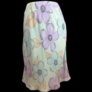 NWOT Ann Taylor Loft Summer Floral Skirt SIZE 6
